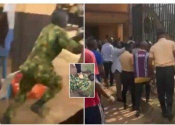 Uniben students clashes with military men over atm usage